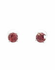 Baikalla Jewelry Gold Gemstone Earrings 14k White Gold Natural Red Sunstone Earrings