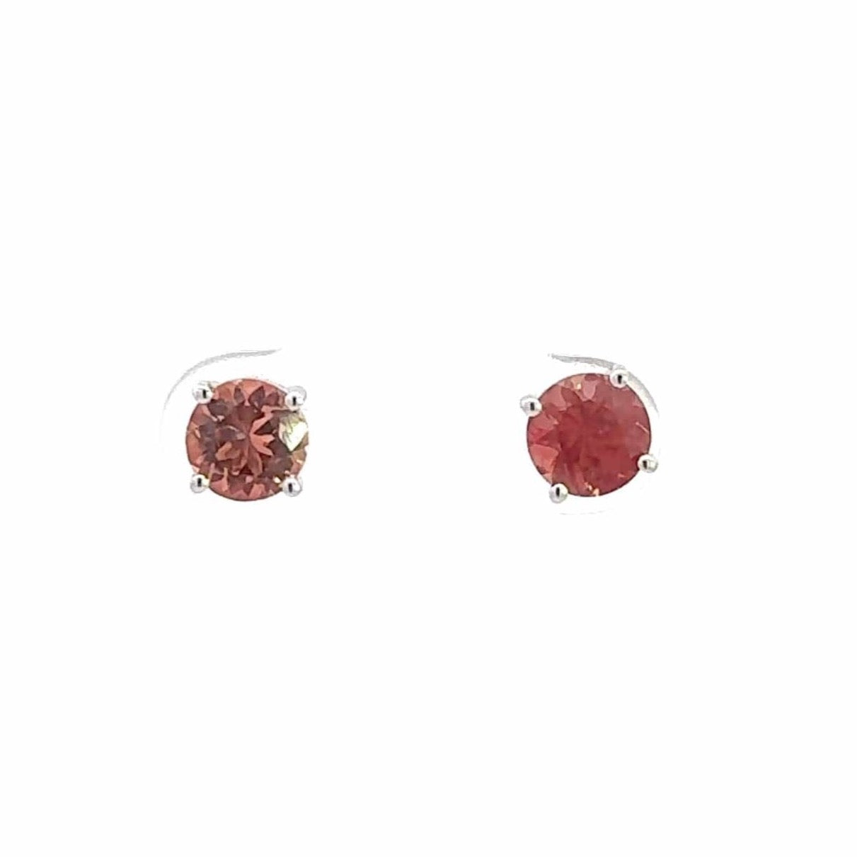 Baikalla Jewelry Gold Gemstone Earrings 14k White Gold Natural Sunstone Earrings