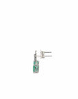 Baikalla Jewelry Silver Gemstones Earrings Baikalla™ Classic 14k White Gold Emerald Dangle Earrings