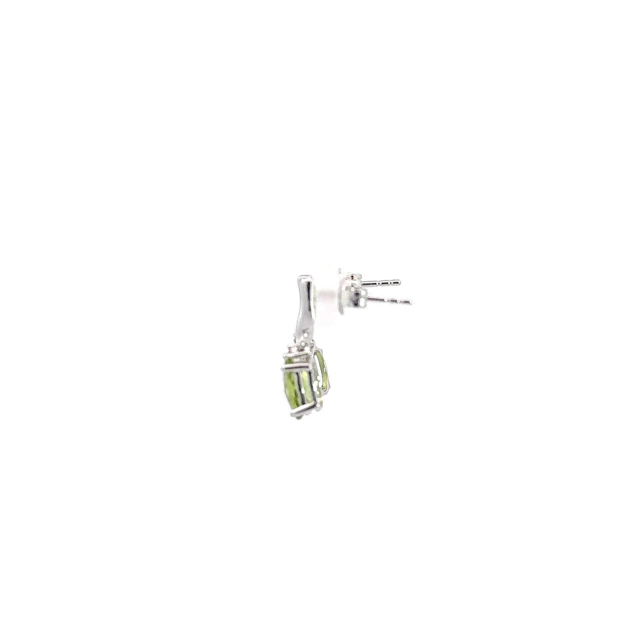 Baikalla Jewelry Silver Gemstones Earrings Baikalla™ Classic 14k White Gold Aquamarine Dangle Earrings