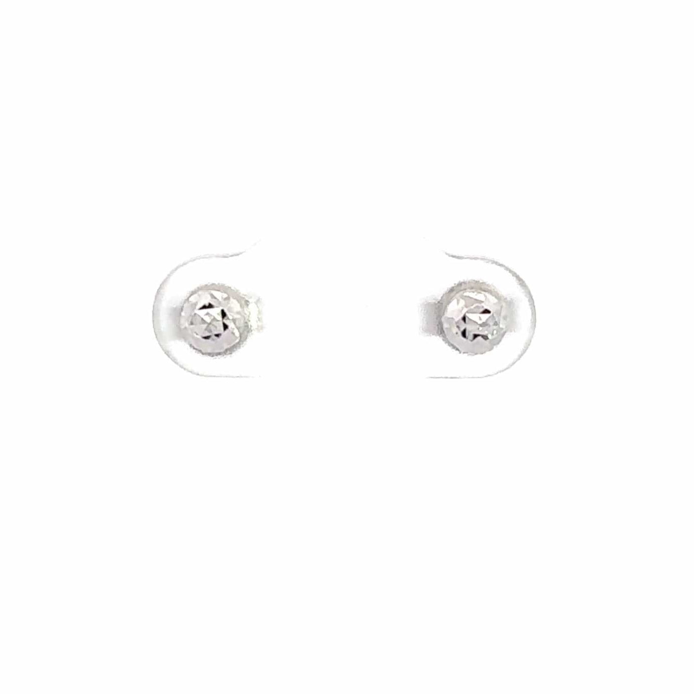 Baikalla Jewelry Gold Gemstone Earrings 18k White Gold Baikalla Classic 18k Gold Diamond Cut Earrings