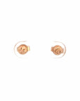 Baikalla Jewelry Gold Gemstone Earrings 18k Rose Baikalla Classic 18k Gold Diamond Cut Earrings