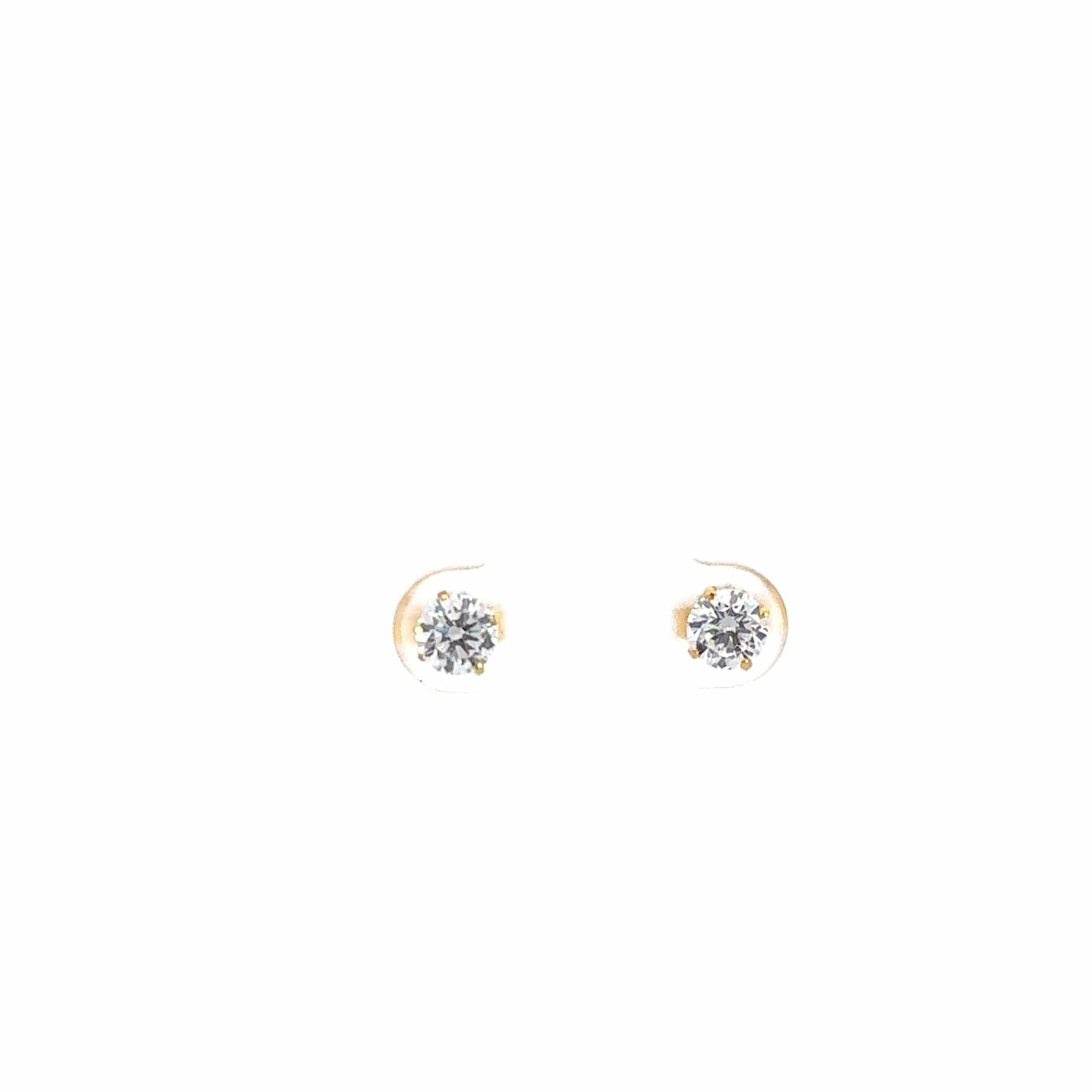 Baikalla Jewelry Gold Gemstone Earrings 18K Yellow Gold Zircon Earrings