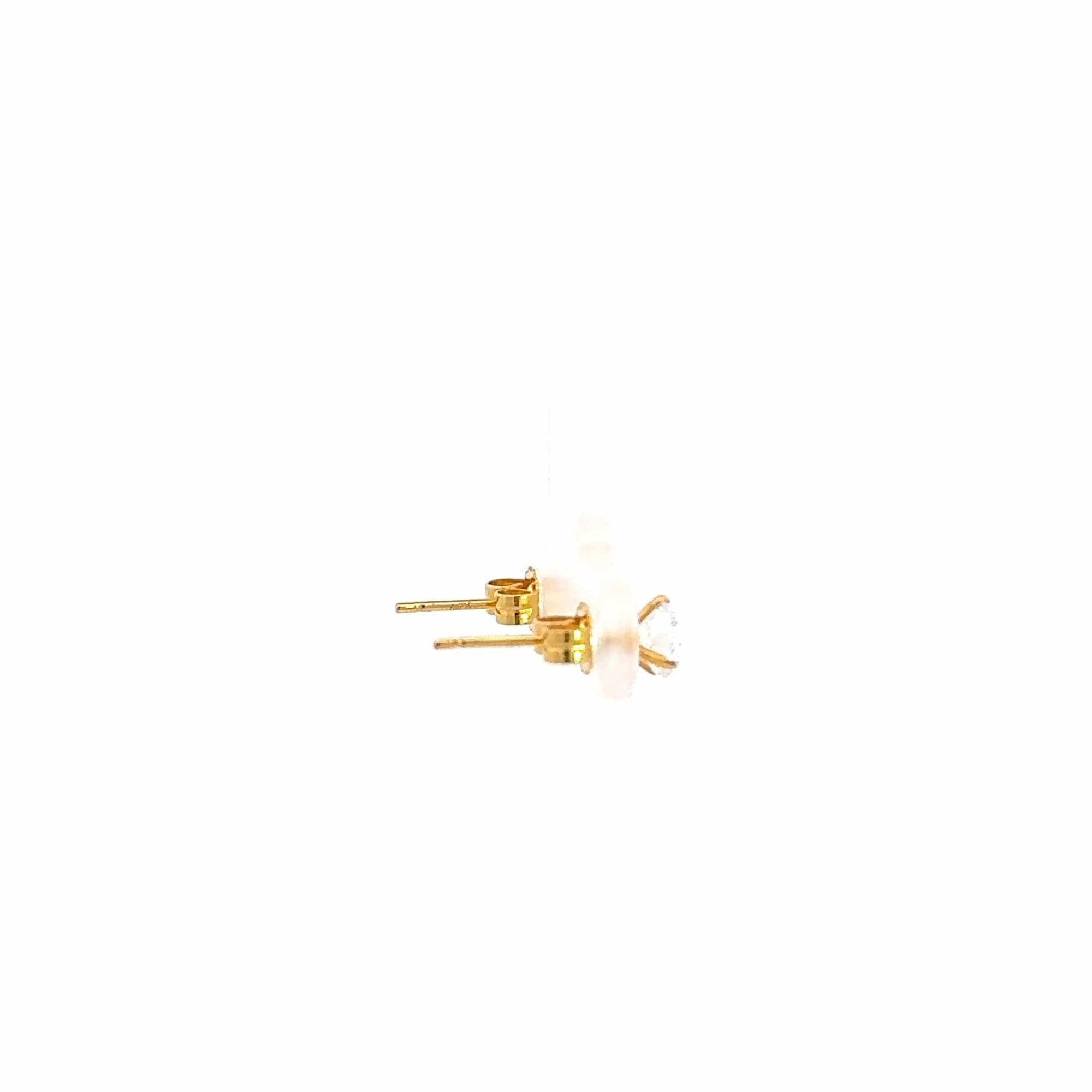 Baikalla Jewelry Gold Gemstone Earrings 18K Yellow Gold Zircon Earrings