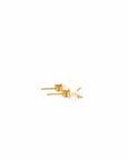 Baikalla Jewelry Gold Gemstone Earrings 18K Yellow Gold Zircon Earrings