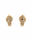 Baikalla Jewelry 14K Yellow Gold Pendant 14k Yellow Gold Nugget and Diamond Earrings