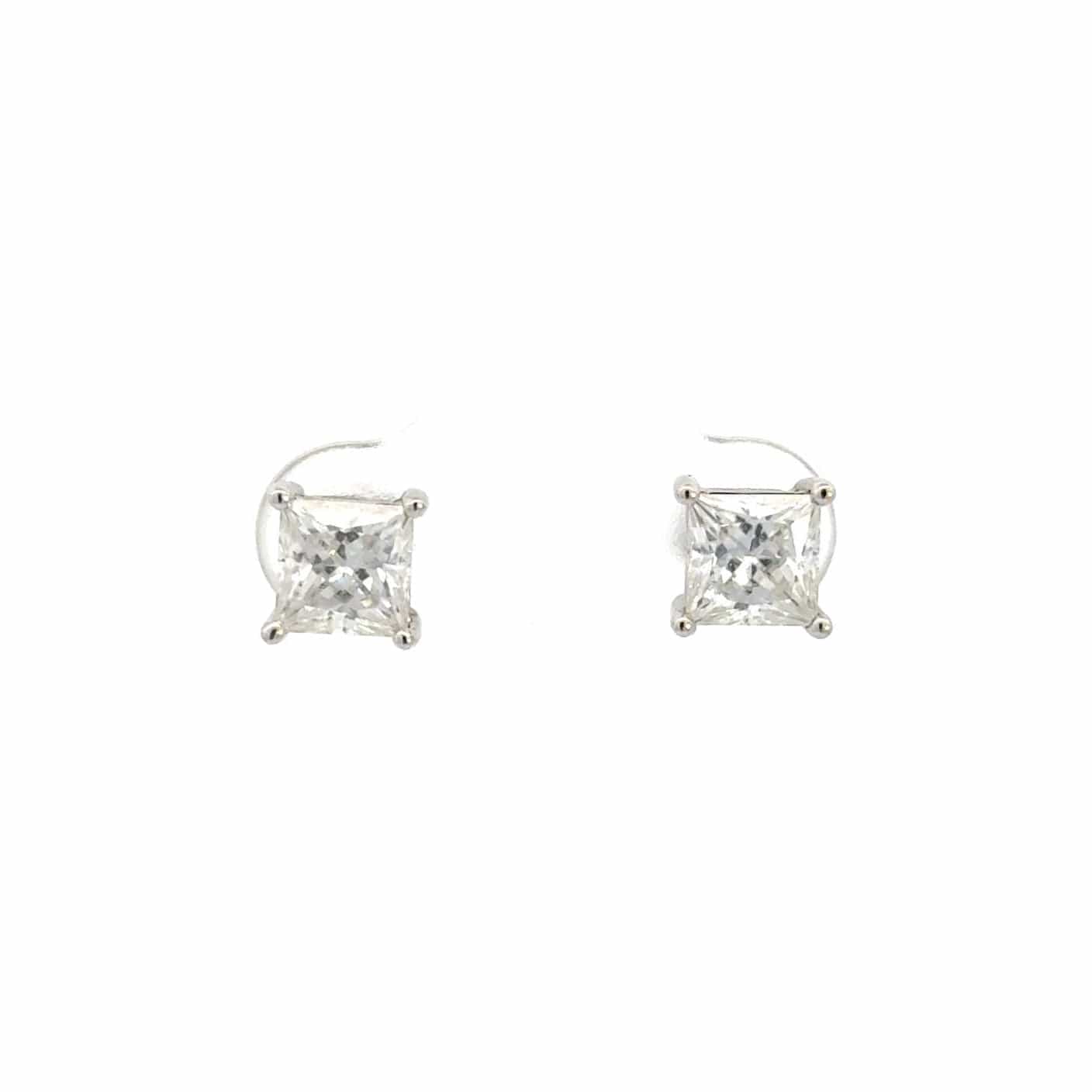 Baikalla Jewelry Gold Gemstone Earrings 14k Classic White Gold Diamond Earrings