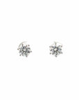 Baikalla Jewelry Gold Gemstone Earrings 14k Classic White Gold Diamond Earrings