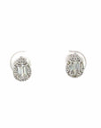 Baikalla Jewelry Gold Gemstone Earrings 18k Classic White Gold Pear Diamond Earrings