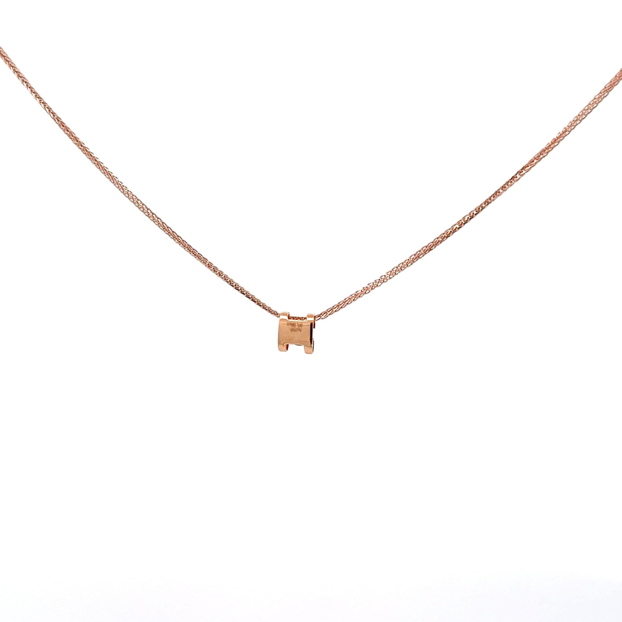 Baikalla Jewelry Gold Diamond Necklace 18K Rose Gold Princess Cut Diamond Pendant Necklace