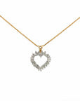 Baikalla Jewelry Gemstone Pendant Necklace 14k Yellow Gold Diamond Heart Pendant Necklace