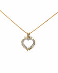 Baikalla Jewelry Gemstone Pendant Necklace 14k Yellow Gold Diamond Heart Pendant Necklace