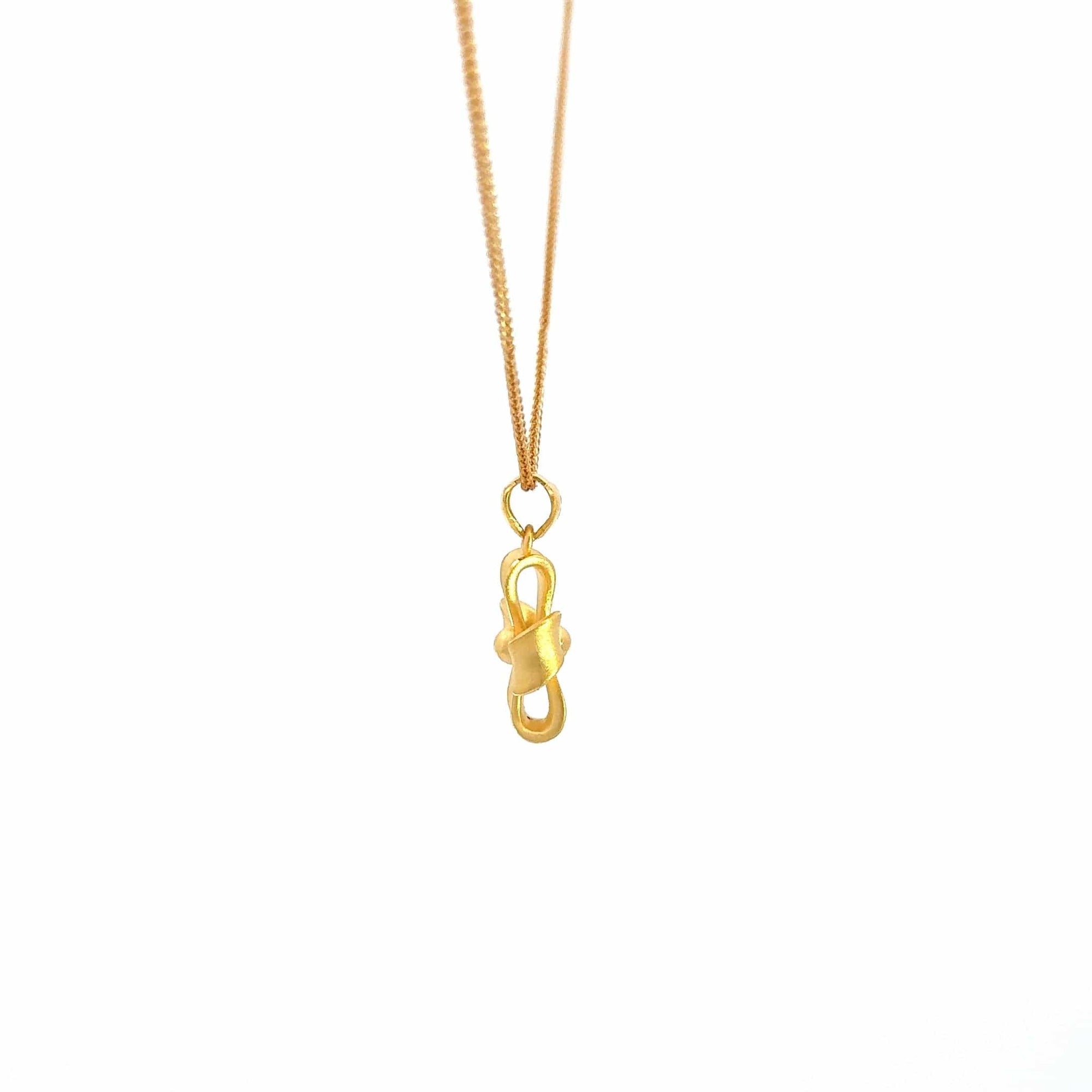 Baikalla Jewelry 24K Pure Yellow Gold Pendant 24k Yellow Gold Flower Pendant Necklace