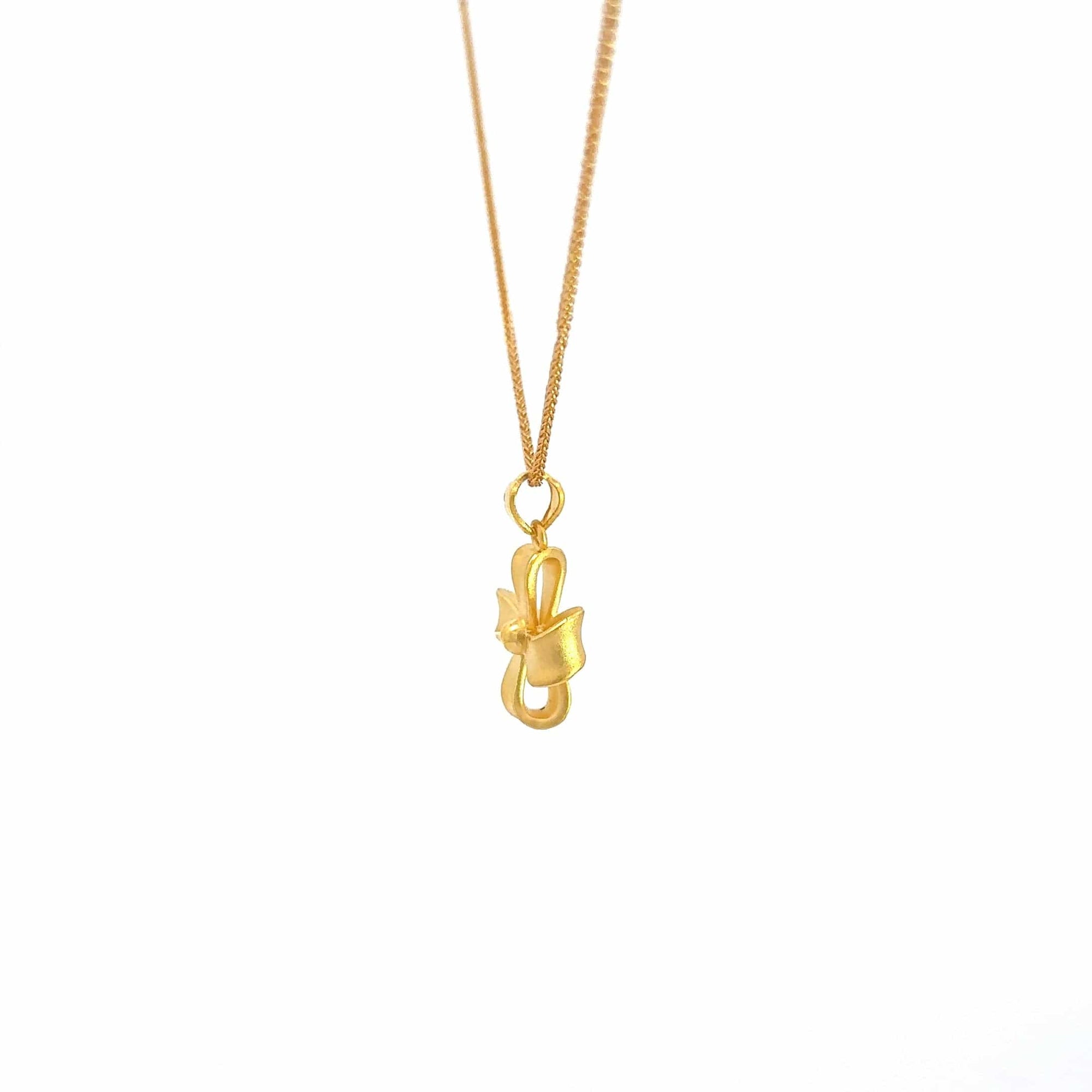 Baikalla Jewelry 24K Pure Yellow Gold Pendant 24k Yellow Gold Flower Pendant Necklace