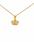 Baikalla Jewelry 24K Pure Yellow Gold Pendant Pendant Only 24k Yellow Gold Crown Pendant Necklace