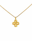 Baikalla Jewelry 24K Pure Yellow Gold Pendant Pendant Only 24k Yellow Gold Flower Pendant Necklace