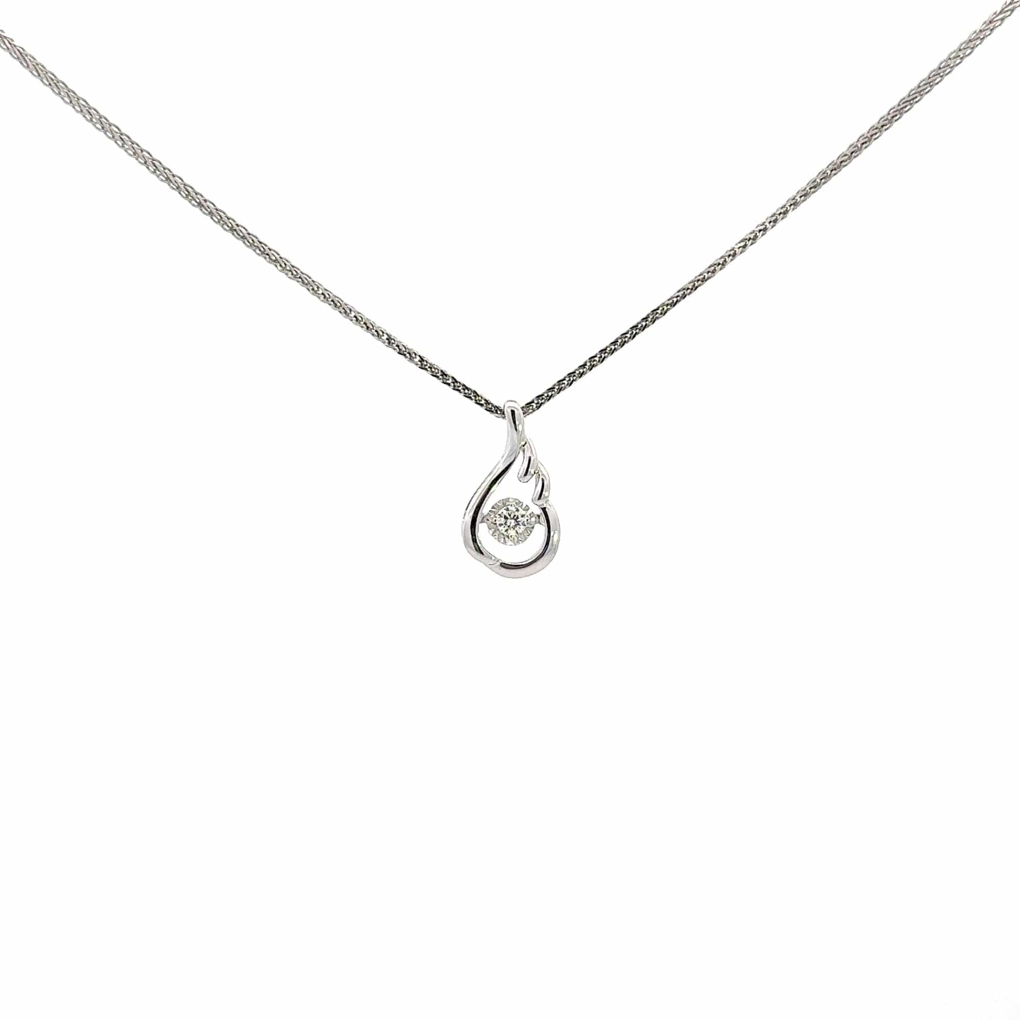 Baikalla Jewelry Gold Diamond Necklace 18K White Gold Diamond Pendant Necklace