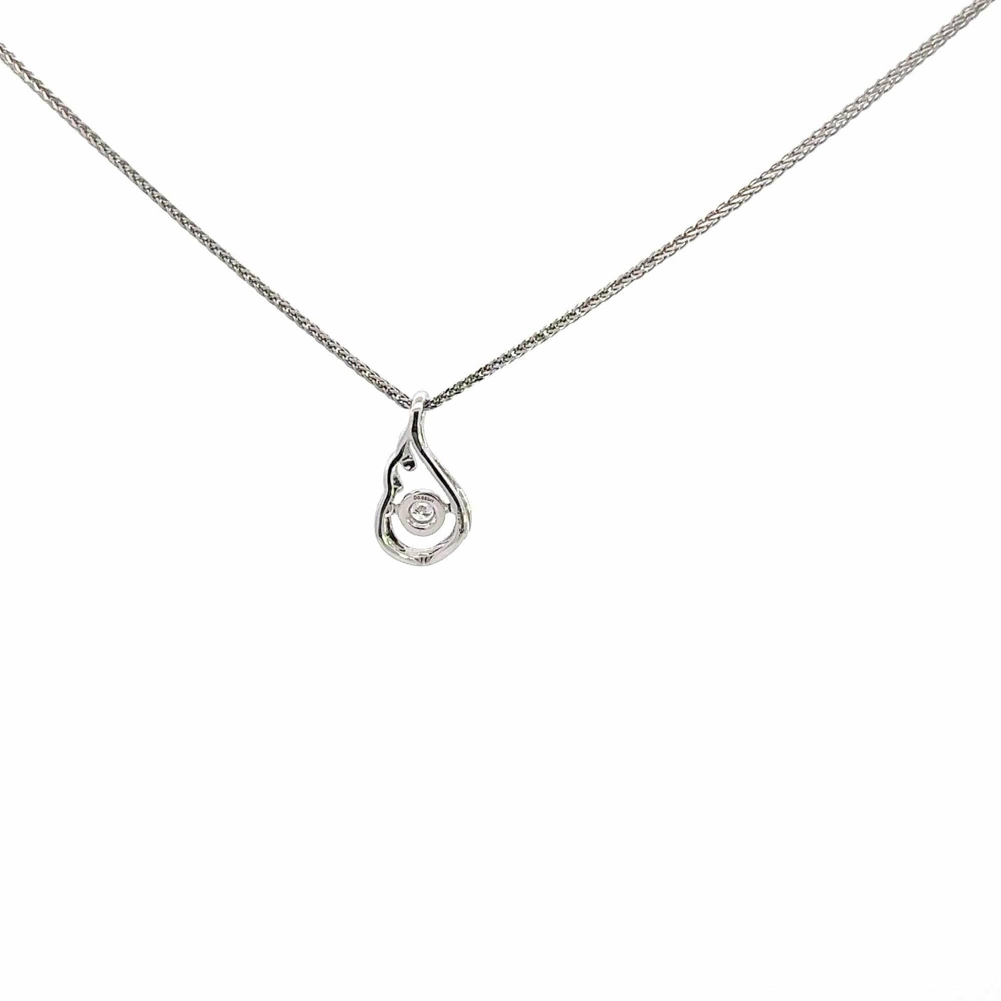 Baikalla Jewelry Gold Diamond Necklace 18K White Gold Diamond Pendant Necklace