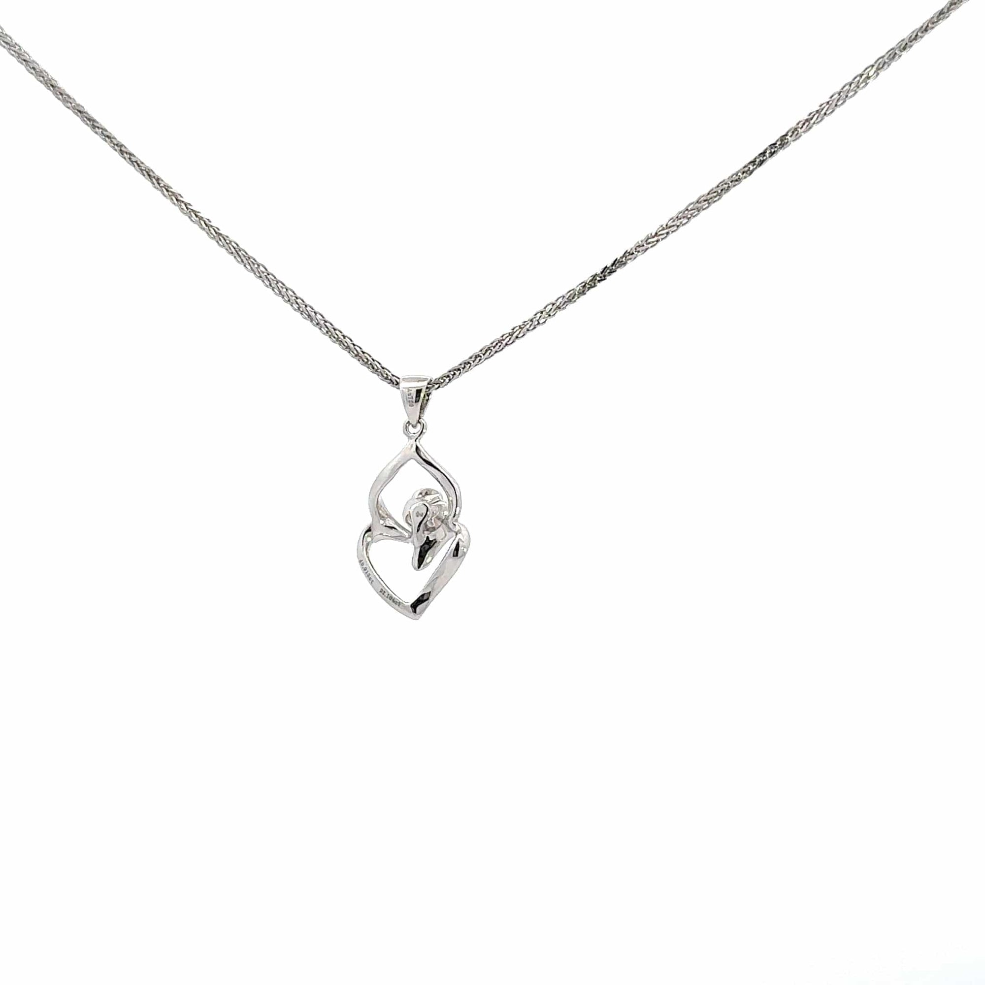 Baikalla Jewelry Gold Diamond Necklace 18K White Gold Diamond Pendant Necklace