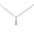 Baikalla Jewelry Gold Diamond Necklace 18K White Gold Diamond Pendant Necklace