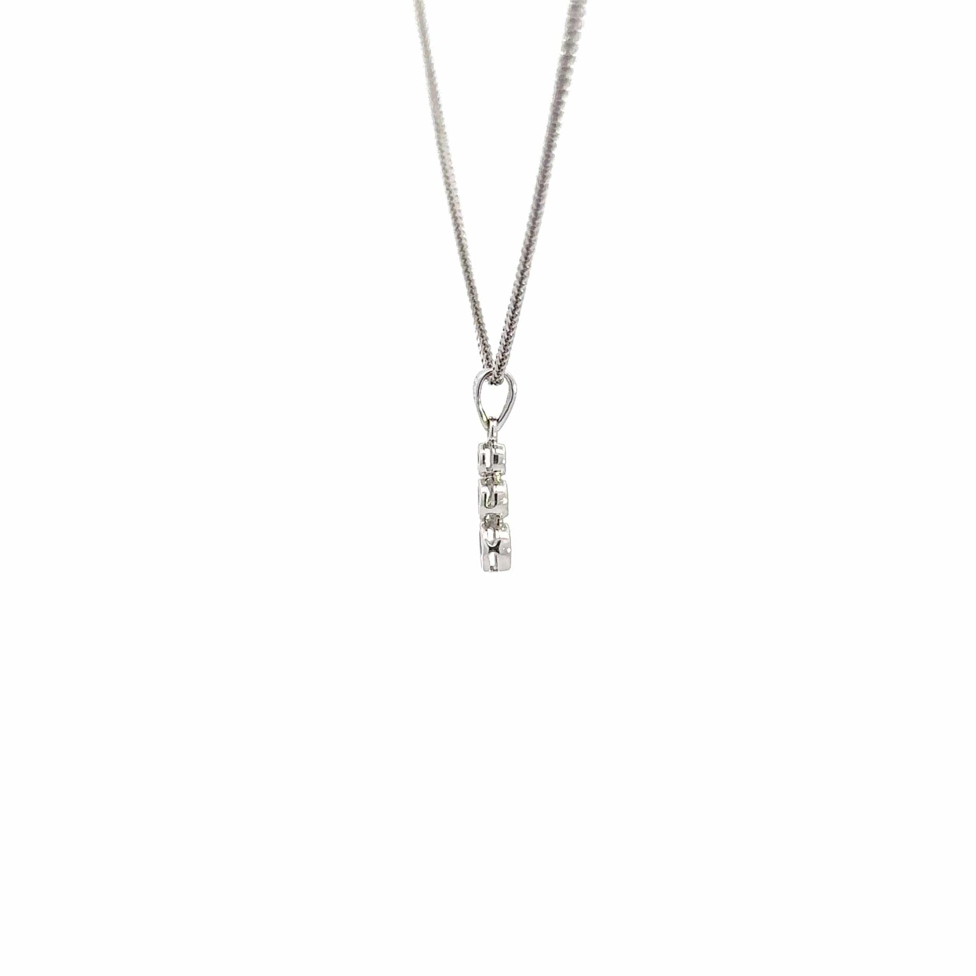 Baikalla Jewelry Gold Diamond Necklace 18K White Gold Diamond Pendant Necklace