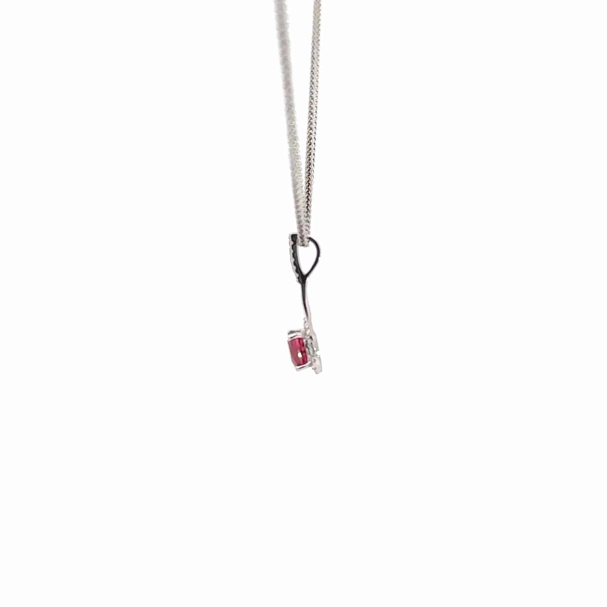 Baikalla Jewelry Gold Aquamarine Necklace 14k White Gold Natural Ruby Pendant Necklace