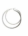 Baikalla Jewelry Silver Gemstone Earrings Baikalla 14k White Gold Diamond Hoop Earrings