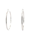 Baikalla Jewelry Silver Gemstone Earrings Baikalla 14k White Gold Diamond Hoop Earrings