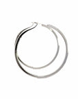 Baikalla Jewelry Silver Gemstone Earrings Baikalla 14k White Gold Diamond Hoop Earrings