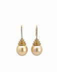 Baikalla Jewelry Gold Pearl Necklace 18k Yellow Gold Sea Pearl Dangle Earrings