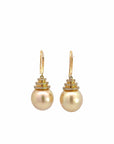 Baikalla Jewelry Gold Pearl Necklace 18k Yellow Gold Sea Pearl Dangle Earrings