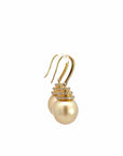 Baikalla Jewelry Gold Pearl Necklace 18k Yellow Gold Sea Pearl Dangle Earrings