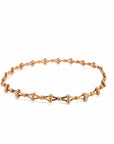 Baikalla Jewelry Gold Diamond Bangle Bracelet 18k Rose Gold 18k Yellow Gold Expandable Bracelet