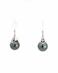 Baikalla Jewelry Gold Pearl Necklace 18k White Gold Black Tahitian Cultured Pearl Dangle Earrings