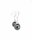 Baikalla Jewelry Gold Pearl Necklace 18k White Gold Black Tahitian Cultured Pearl Dangle Earrings