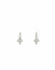 Baikalla Jewelry Silver Gemstone Earrings Baikalla 18k White Gold Diamond Hoop Earrings