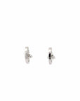 Baikalla Jewelry Silver Gemstone Earrings Baikalla 18k White Gold Diamond Hoop Earrings