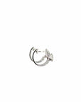 Baikalla Jewelry Silver Gemstone Earrings Baikalla 18k White Gold Diamond Hoop Earrings