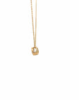 Baikalla Jewelry Gold Diamond Necklace Copy of 14k Yellow Gold Round Moissanite Pendant Necklace