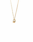 Baikalla Jewelry Gold Diamond Necklace Copy of 14k Yellow Gold Round Moissanite Pendant Necklace