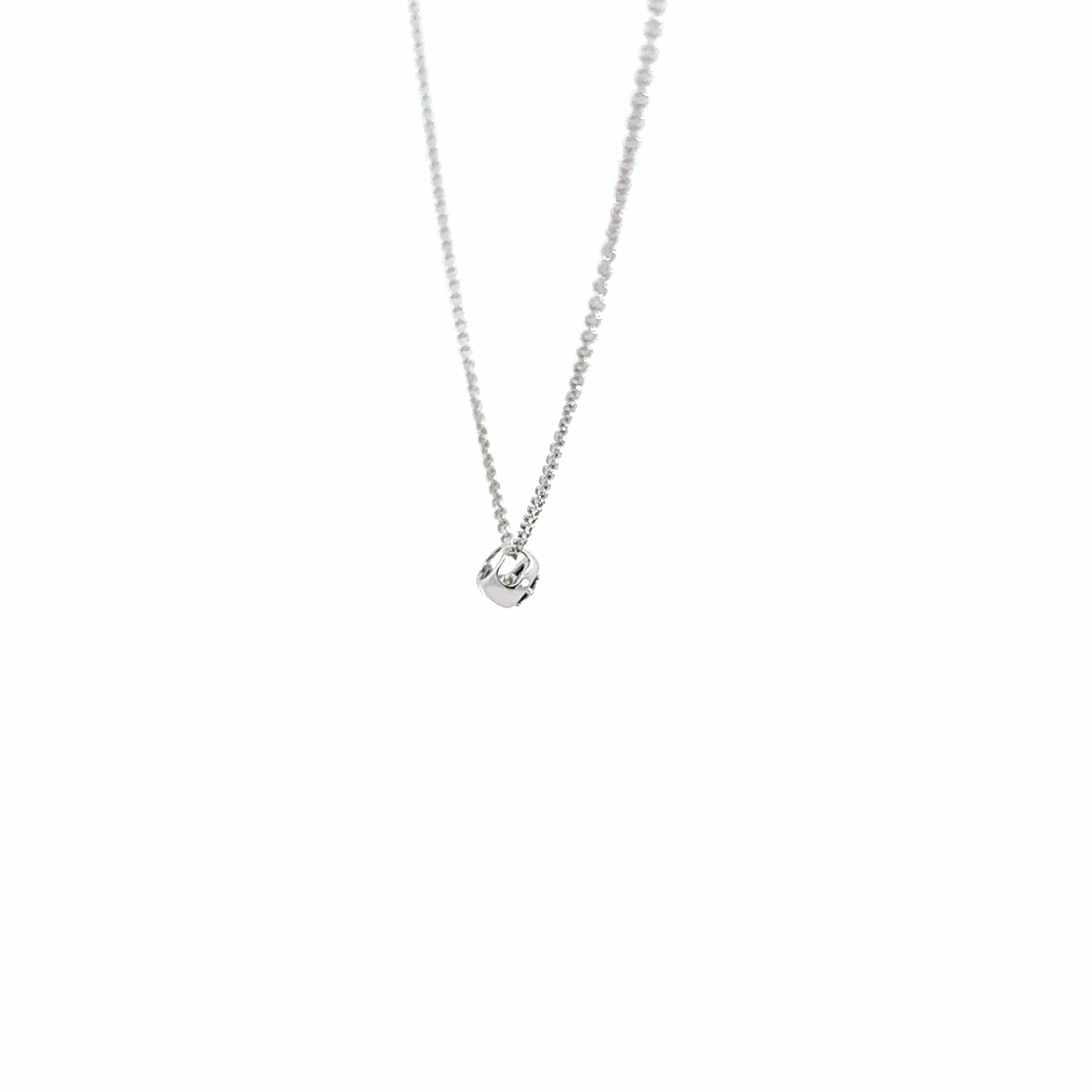 Baikalla Jewelry Emerald Pendant Necklace 18K White Gold Sapphire Pendant Necklace