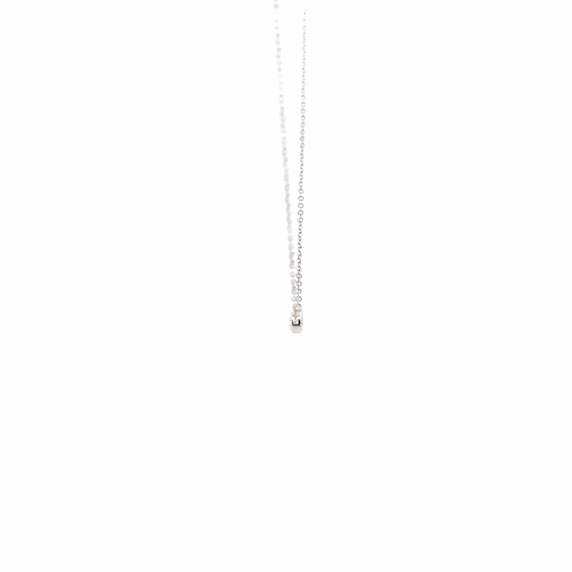 Baikalla Jewelry Gold Diamond Necklace 18K White Gold Pendant Necklace