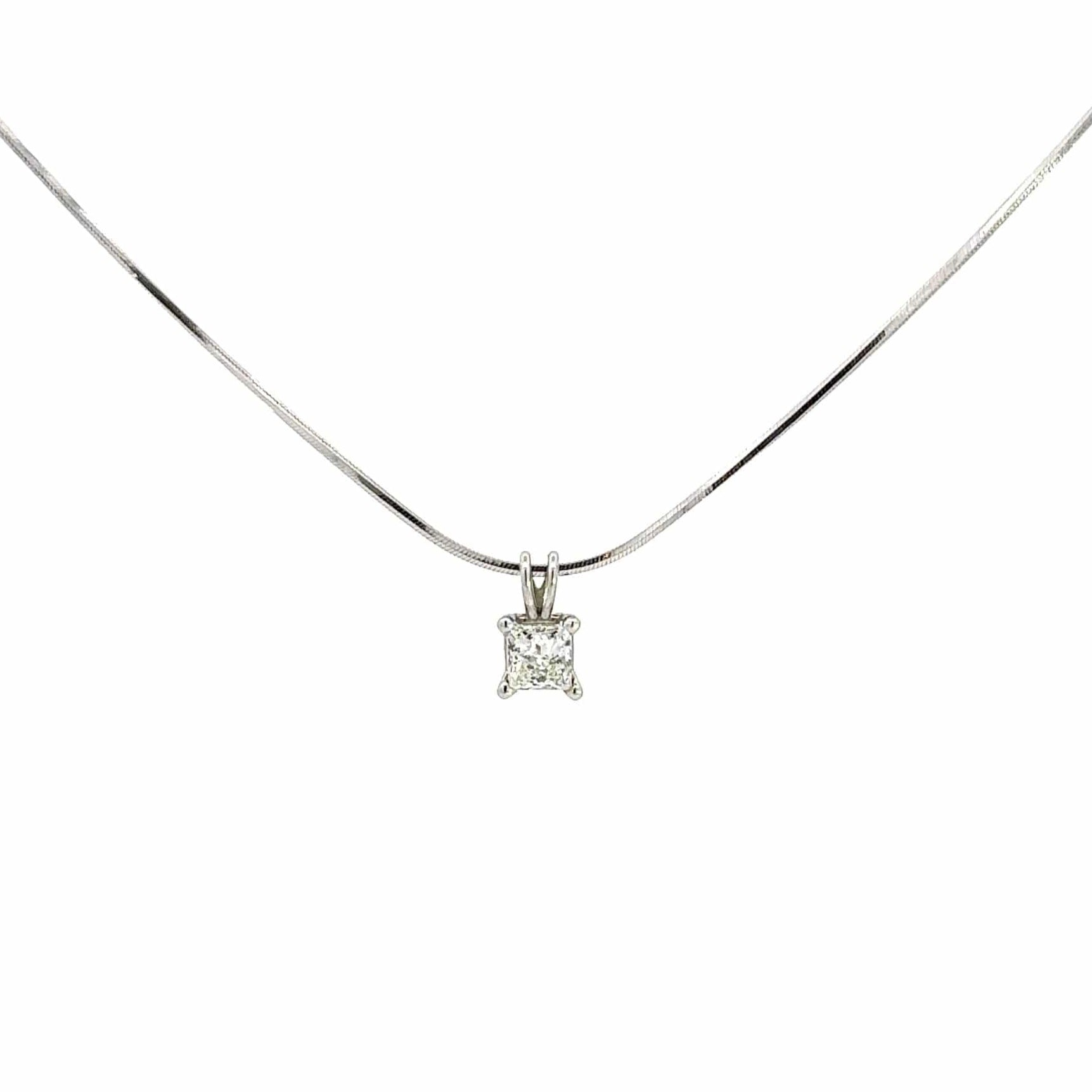 Baikalla Jewelry Gold Diamond Necklace 18K White Gold Diamond Pendant Necklace