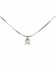 Baikalla Jewelry Gold Diamond Necklace 18K White Gold Diamond Pendant Necklace