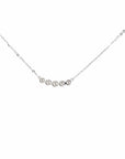 Baikalla Jewelry Gold Diamond Necklace 18K White Gold Diamond Pendant Necklace