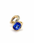 Baikalla Jewelry Gold Tanzanite Ring 5 18k Yellow Gold Natural Oval Tanzanite Ring