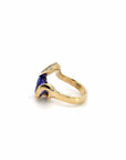 Baikalla Jewelry Gold Tanzanite Ring 18k Yellow Gold Natural Oval Tanzanite Ring