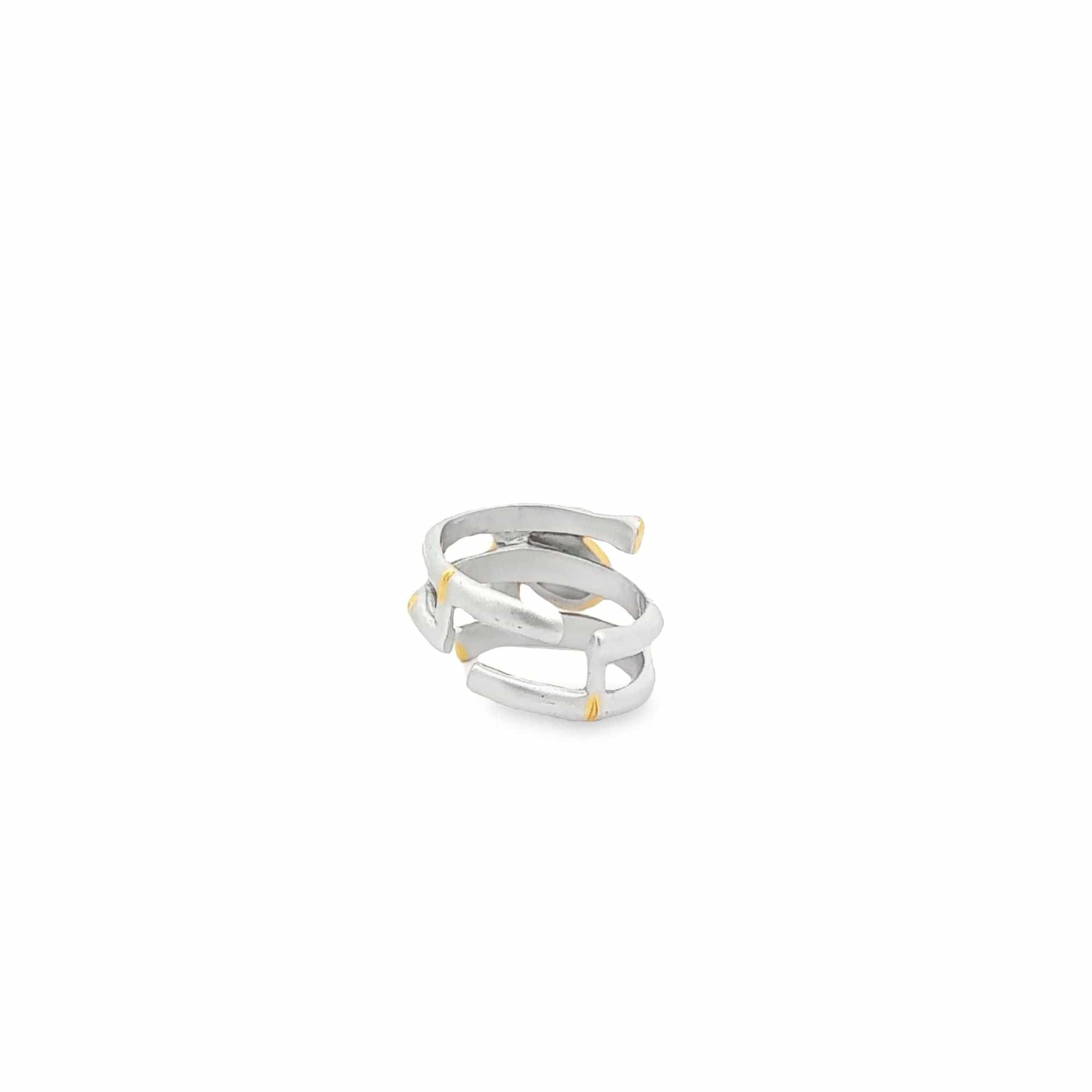 Baikalla Jewelry Jade Ring Baikalla Antique Natural Opal Sterling Silver Gold Plated Two Tone Ring