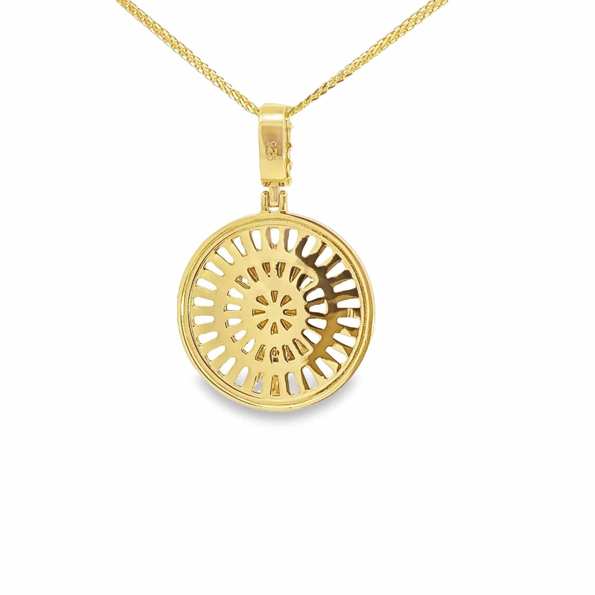 Baikalla Jewelry 14K Pure Yellow Gold Pendant Sterling Silver Gold Plated Jesus Moissanite Charm Necklace