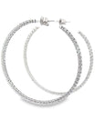 Baikalla Jewelry Silver Gemstone Earrings Baikalla Sterling Silver Gold Plated Dangle Hoop Earrings With CZ